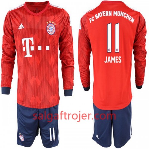 FC Bayern München Fodboldtrøjer James Rodriguez 11 Børn Hjemmebanesæt 2018/19 Langærmet FC Bayern München Fodboldtrøjer James Rodriguez 11 Børn Hjemmebanesæt 2018/19 Langærmet